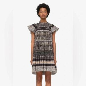 Sea New York Tasha Printed Short Flutter Sleeves Tunic Dress